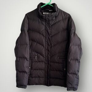 Larry Levine Down Black Quilted Puffer Winter Coat Women’s Size XL